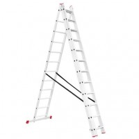 Лестница алюминиевая 3-х секционная универсальная раскладная 3x12 ступ. 7,89 м INTERTOOL LT-0312
