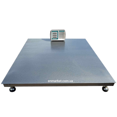 Платформні ваги на 1000 кг (1250х1250 мм) від виробника Горизонт, з калькулятором, серія «ЕКОНОМ»