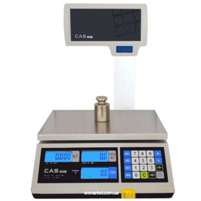 Торговые весы со стойкой CAS ER Jr-CBU до 30 кг с RS-232, обзор, описание, цена, купить в Украине