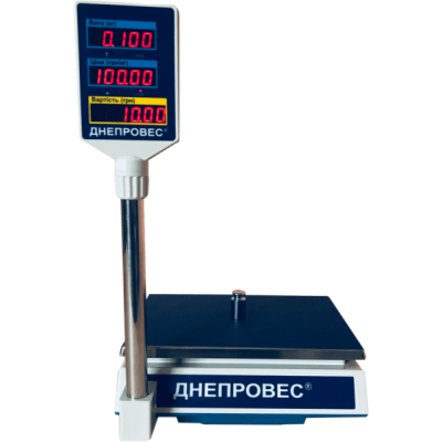 Торгові ваги до 30 кг Днепровес ВТД-РС (RS-232)