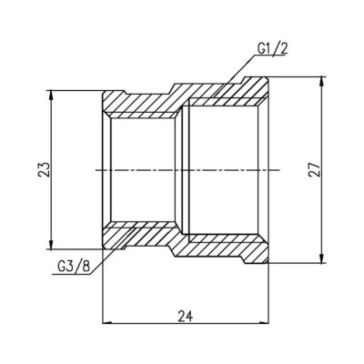 Муфта редукционная SD Forte 1/2"х3/8" ВВ