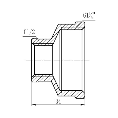 Муфта редукционная SD Forte 1" 1/4х1/2" ВВ