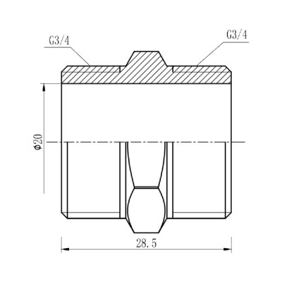 Ниппель SD Forte 3/4"