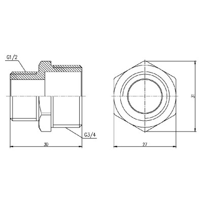 Ниппель редукционный SD Forte 1/2"х3/4"