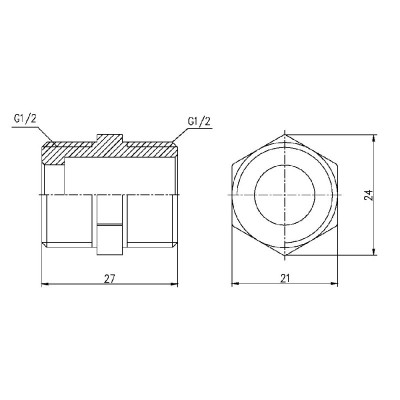 Ниппель SD Forte 1/2" хром