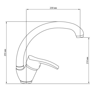 Смеситель для кухни GF (WHI)/S- 04-008F