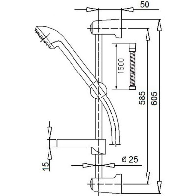 Набор смесителей и душевая стойка 3 в 1 Q-tap Set CRM 40-111