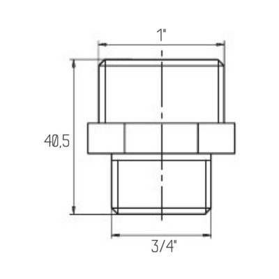 Ниппель Icma 3/4"х1" НР №1211