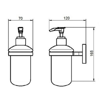 Дозатор для жидкого мыла Q-tap Liberty ORO 1152