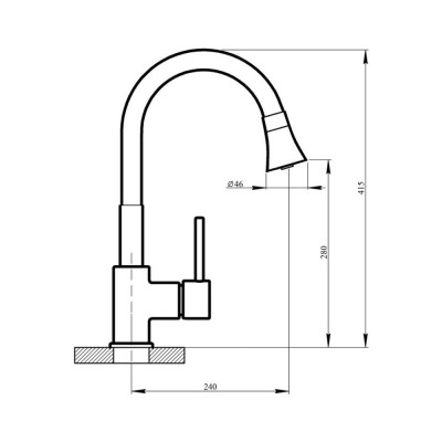 Смеситель для кухни Q-tap Spring CRB 007F-1