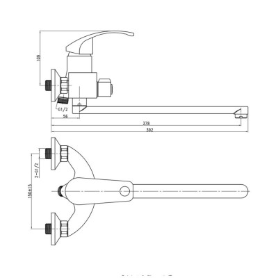 Смеситель для ванны Q-tap Mars СRM 005 NEW