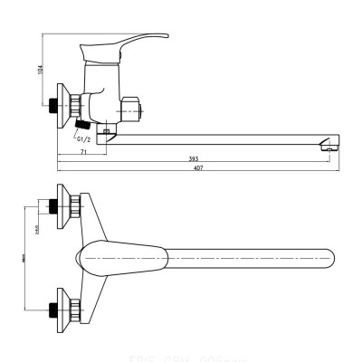 Смеситель для ванны Q-tap Eris СRM 005 NEW