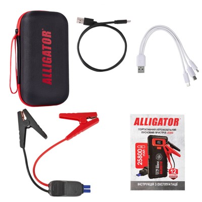 Пусковий пристрій Alligator Jump Starter 800A/1600A 20000mAh зі Smart-клемами