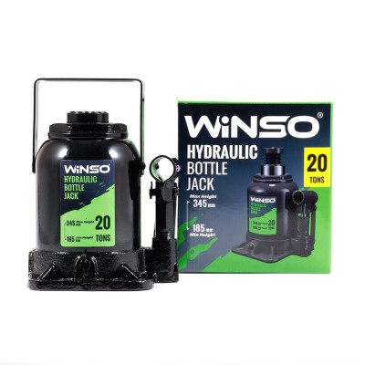 Домкрат гідравлічний пляшковий Winso 20т 185-345мм