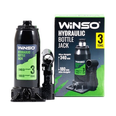Домкрат гидравлический бутылочный Winso 3т 180-340мм