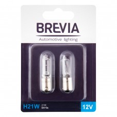 Лампа накаливания Brevia H21W 12V 21W BAY9s, 2шт