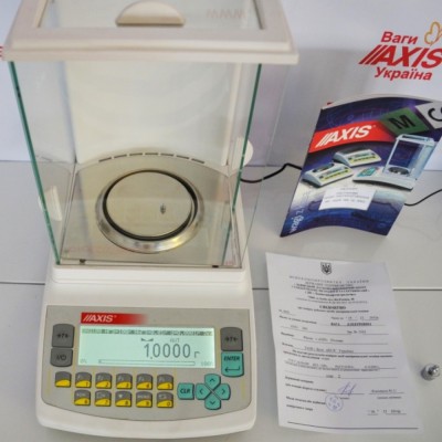 Ваги лабораторні AXIS ANG 100 до 100 г, дискретність 0,0001 г