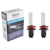 Ксеноновая лампа Brevia H11 +50%, 6000K, 85V, 35W PGJ19-2 KET, 2шт