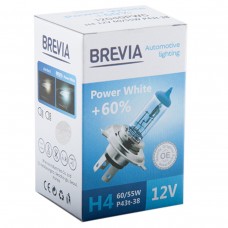 Галогеновая лампа Brevia H4 12V 60/55W P43t Power White +60% 4300K CP