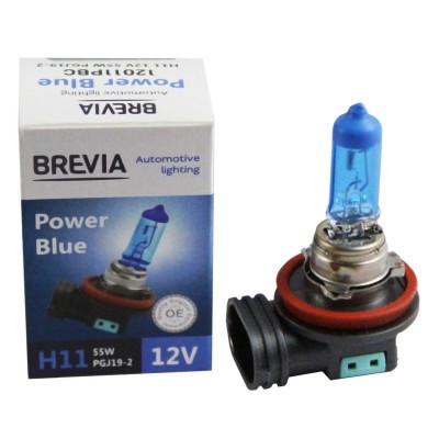 Галогеновая лампа Brevia H11 12V 55W PGJ19-2 Power Blue 4200K CP