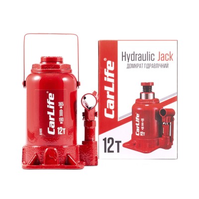 Домкрат гидравлический бутылочный CarLife 12т 190-365мм