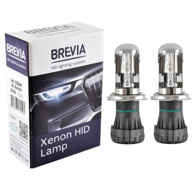 Биксеноновая лампа Brevia H4, 5000K, 85V, 35W P43t-38 KET, 2шт