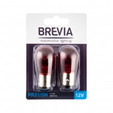 Лампа розжарювання Brevia PR21/5W 12V 21/5W BAW15d червона 2шт