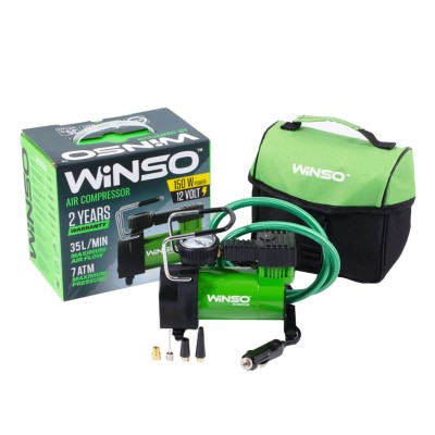 Компрессор автомобильный Winso 7 Атм 35 л/мин 150 Вт