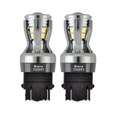 LED автолампа Brevia PowerPro P27/7W (3157) 350Lm 14x2835SMD 12/24V CANbus, 2шт