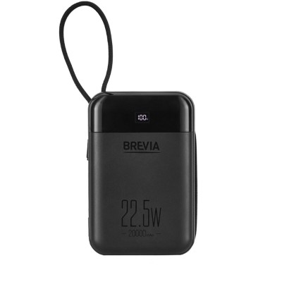 Универсальная мобильная батарея Brevia 20000mAh 22.5W Type-C+Lightning Cable, Li-Pol, LCD