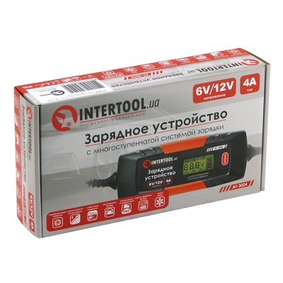 Інтелектуальний зарядний пристрій Intertool AT-3024 6/12 В