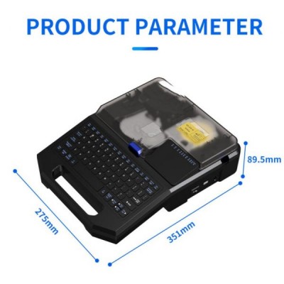 Портативный термотрансферный принтер UKRMARK 550 PC LI, для печати на кембриках, термоусадочных трубках, этикетках, клавиатура: QWERTY, с подключение