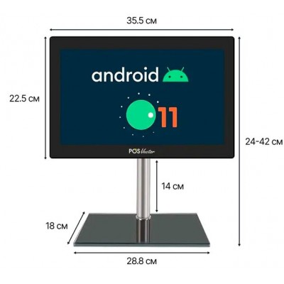 Сенсорный POS-терминал Midas 14" с креплением VESA 4/32 ГБ. Бюджетный Android 11 ПОС моноблок