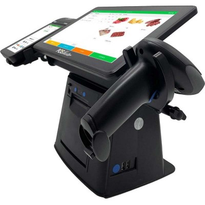 Умная касса 5-в-1 SHIVA POS Android 11 для магазина и торговли. POS-терминал + принтер чеков + сканер штрихкодов + держатель + ПО