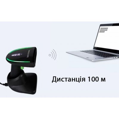 Беспроводной сканер штрихкодов 2D/1D MC-S8GBD-PRO. Высокопроизводительный считыватель с базой для подзарядки USB, BlueTooth