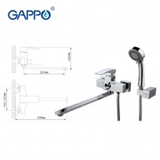 Смеситель для ванны Gappo Jacob G2207