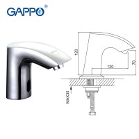 Смеситель для умывальника сенсорный Gappo G518